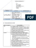 SESIÓN DE APRENDIZAJE #2 - INGLES 6 Unidad