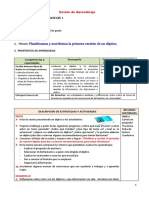 S3 Sesión 7 Planificamos La Elaboración La Primera Versión de Un Díptico