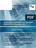 Auditoria Internas de Calidad SONOCO de Colombia Ltda