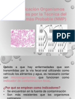 Cuantificación Organismos Coliformes Por La Técnica Del Número Más Probable (NMP)