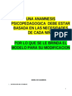 Modelo de Anamnesis Psicopedagogica