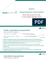 Fundações Rasas - Projeto Geométrico