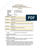 Experiencia de Aprendizaje N°7 - Matematica 1°