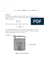 Experiment 1-Vapour Pressure and Enthalpy of Vaporisation