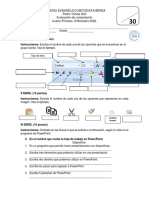 Evaluación de Computación Cuarto Primaria