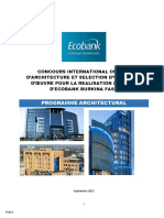 Programme Architectural Projet Siege Ecobank Burkina Faso Septembre 2022