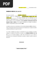 Carta de Notificación - NO Ajuste Anual ISR y Declaración 2021 - 2