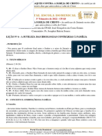 Esboço Da Lição 6 - A Sutileza Das Ideologias Contrárias À Família - Pr. Josaphat Batista Soares