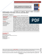 Formulation and Evaluation of Topical Dosage Form Containing Microspheres For Model Anti Inflammatory Drug