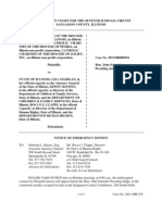 Emergency Motion in Sangamon County Circuit Court To Clarify Preliminary Injunction Won by The Catholic Charities of Illinois