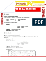 Partes de La Oracion para Segundo de Primaria