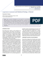 Hypothesis Statement and Statistical Testing: A Tutorial