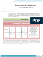 Funciones Algebraicas. Dominio de Irracionales