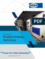 FG Wilson Product - Rating - Summary