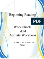 Reading Activity Worksheet For Beginning Reading