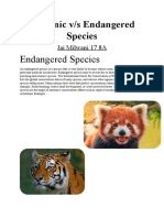 Endangered Vs Endemic Species - Biology