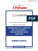 Rendición de Cuentas de Titulares Y Transferencia de Gestión