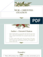 Author Oriented Citation