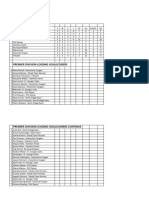 BDA Premier and First Division Standings and Leading Goalkeepers