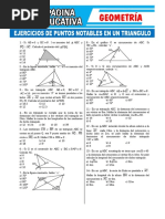 Ejercicios de Puntos Notables en Un Triangulo Pagina Educativa