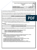 Examen National Du Brevet de Technicien Supérieur Session 2020 - Sujet - Comptabilité Et Gestion