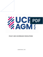 UCP AGM Plenary Agenda 2022