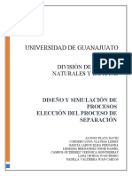 Tarea 4. Elección Del Proceso de Separación