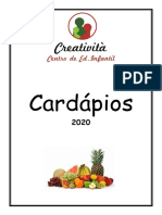 Cardápio 2020