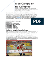 Pruebas de Campo en Atletismo Olímpico