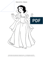 Desenhos de Princesas em PDF para Colorir Branca de Neve