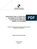 Estrategias para La Puesta en Marcha de Un Sistema de Control Experto en Flotacion de Cobre Rougher Minera Los Pelambres