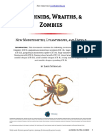 Arachnids Wraiths & Zombies World Builder Blog Presents