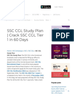 SSC CGL Study Plan - Crack SSC CGL Tier 1 in 60 Days