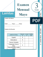 3er Grado - Examen Mensual Mayo (2021-2022)