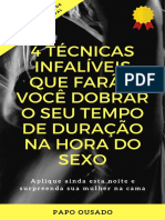 E Book 4 Técnicas Infalíveis Que Farão Você Dobrar o Seu Tempo de Duração Na Hora Do Sexo