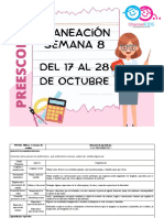 Semana 8 y 9 de Preescolar