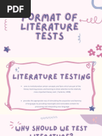 Formats of Literature Tests