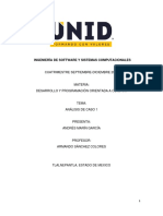 Análisis de Caso 1 Diseño y Administración de Bases de Datos Andrés Marín