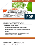 1.MIL 1. Introduction To MIL (Part 1) - Communication, Media, Information, Technology Literacy, and MIL