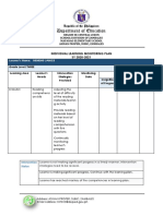 Individual Learning Monitoring Plan