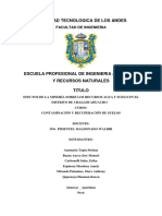 Efectos de La Mineria Sobre Los Recursos Agua y Suelo en El Distrito de Challhuahuacho