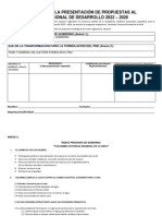 Matriz Modelo Propuestas PND 2022