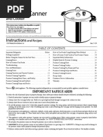 Presto Pressure Canner Instr 01755 01781 72 719J Eng Web Instructions