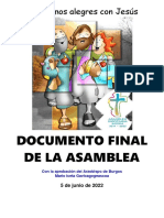 Documento Final Asamblea Diocesana Burgos 2022 Con La Aprobación Del Arzobispo de Burgos