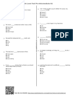 544 - English Level Test Pre Intermediate A2