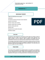 MODULE 6 - Decision Theory