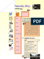 Pancake Day Games Picture Dictionaries Wordsearches - 43559