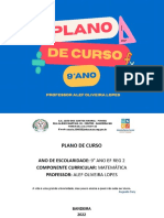 Plano de Curso 9º Ano