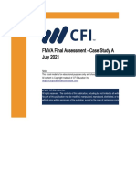 CFI FMVA Final Assessment Case Study 1A