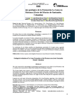 Reconocimiento Geológico de La Formación La Luna en El Sector de Matanza (Oeste Del Macizo de Santander, Colombia)